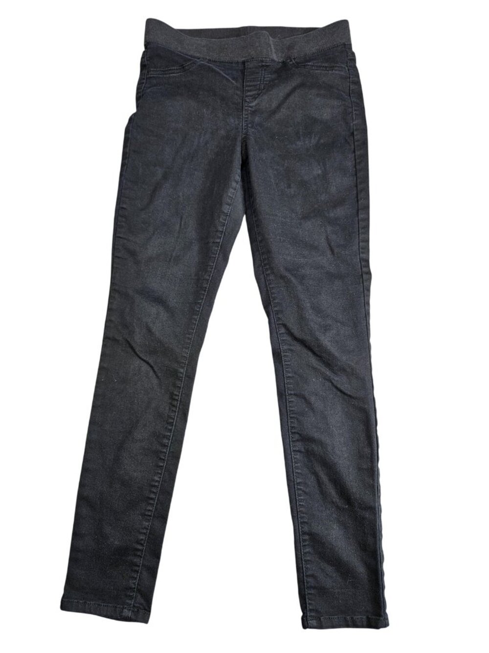 No Boundaries Jegging Jeans Juniors M Black Dark Wash High Rise Pull On Stretch